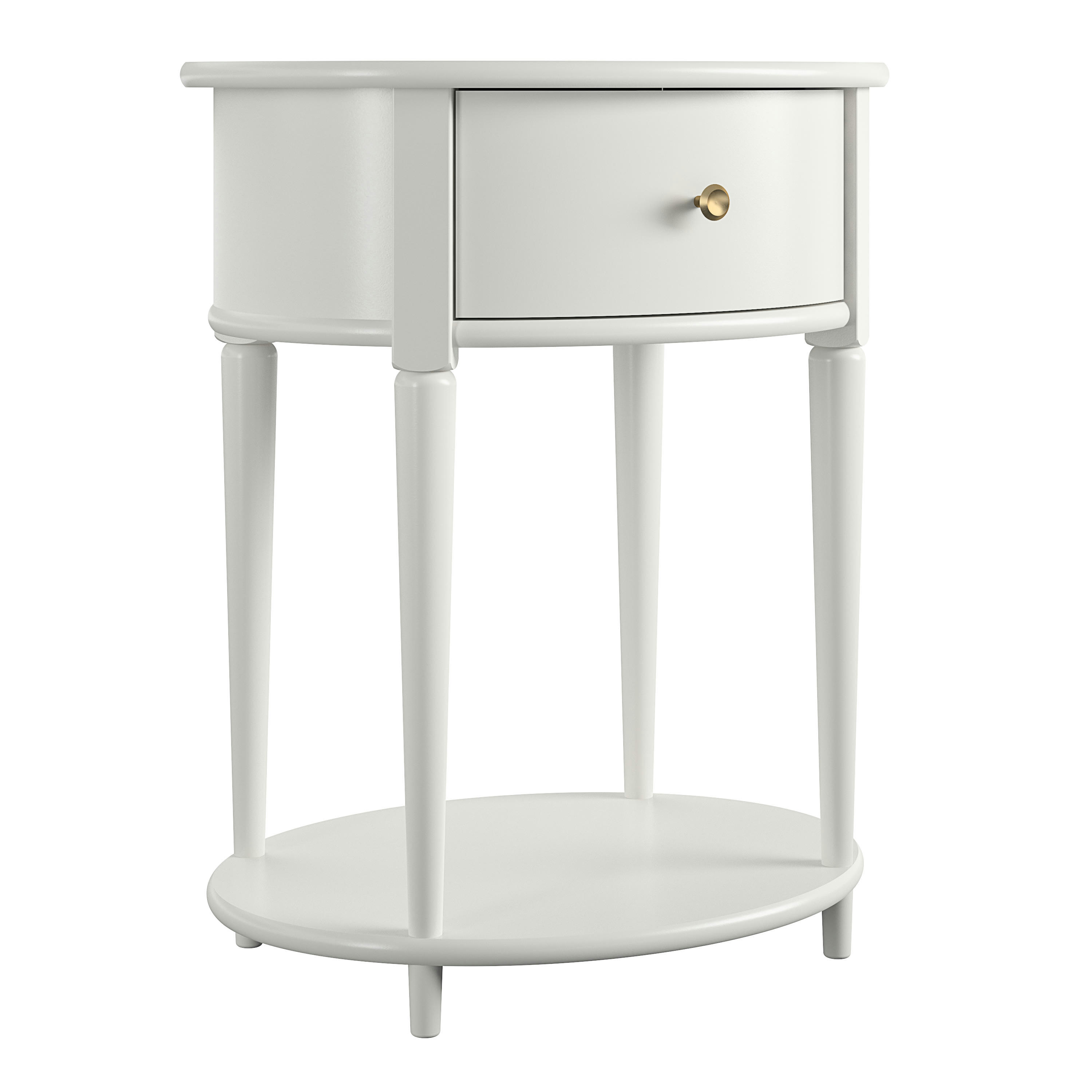 AURORA - Table d'appoint en MDF blanc