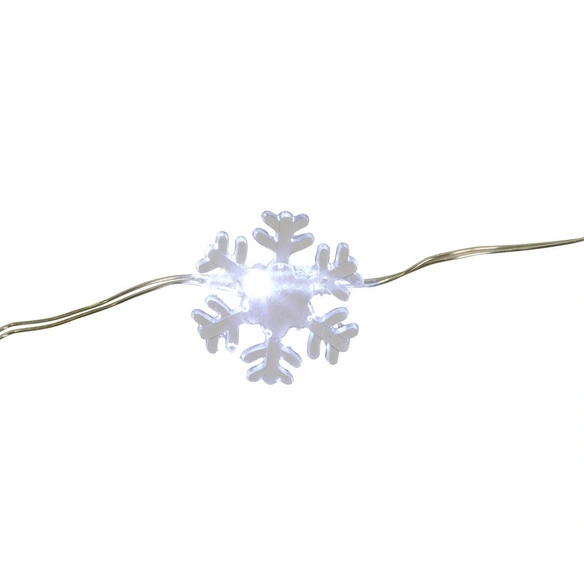 LED-Lichterkette »Micro-Schneeflocke«, 20 Lichter, kaltweiß