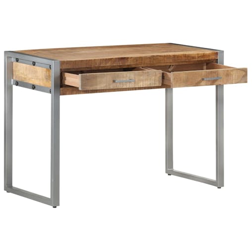 NNEVL Desk 108x50x75 cm Rough Mango Wood