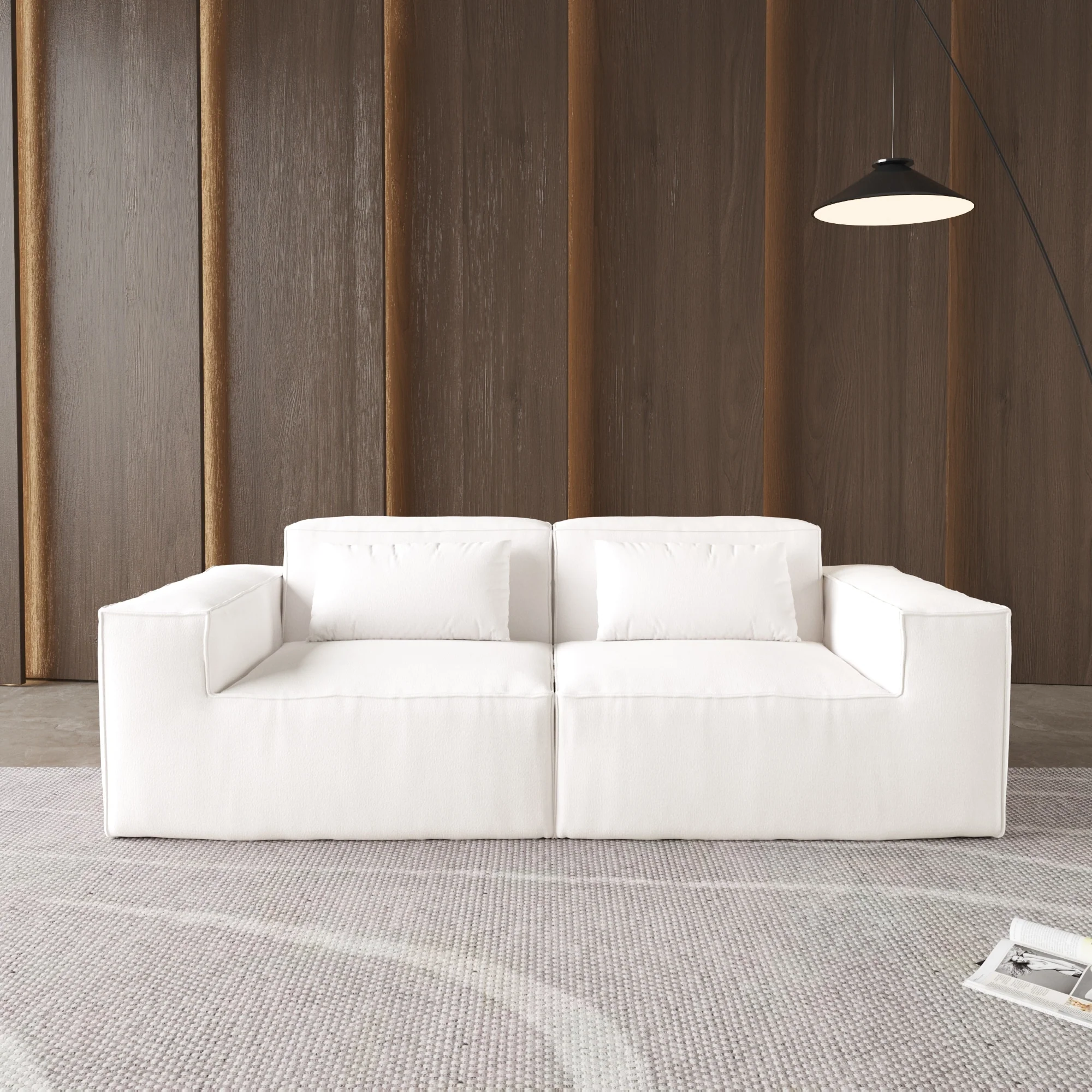 86.62 Modular Sectional Couch, Huge Plus Love Seat Sofa, Modern Comfy Corduroy Couches