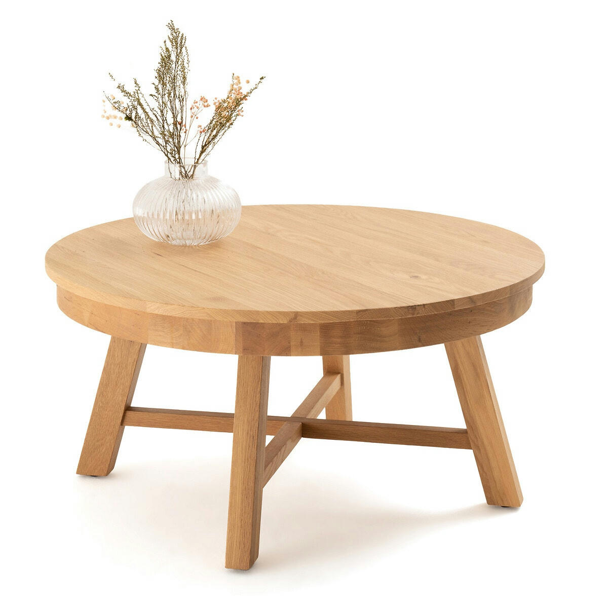 Table basse ronde chêne massif, Zebarn