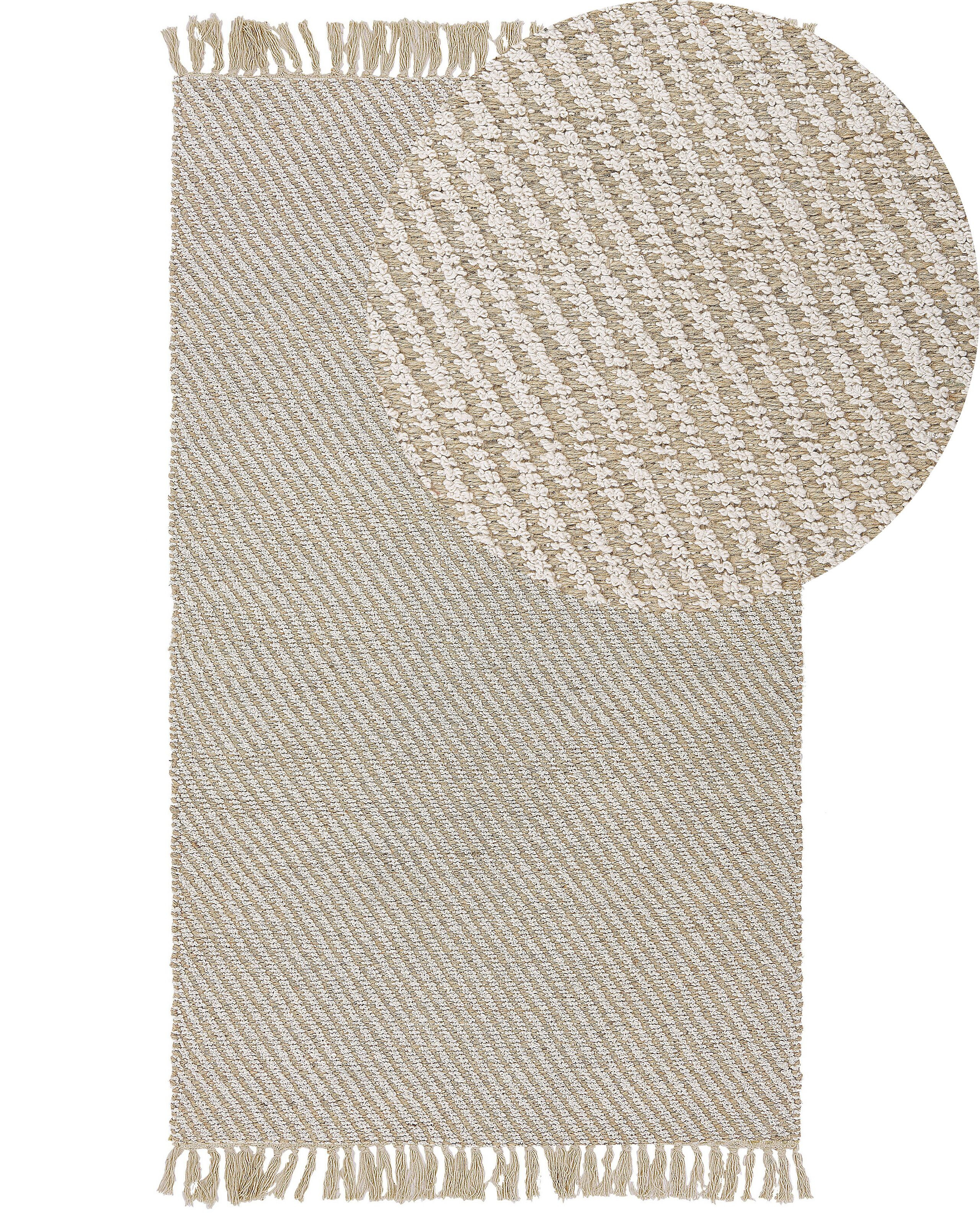 Dywanik chodnik jutowy boho 80x150 cm beżowy
