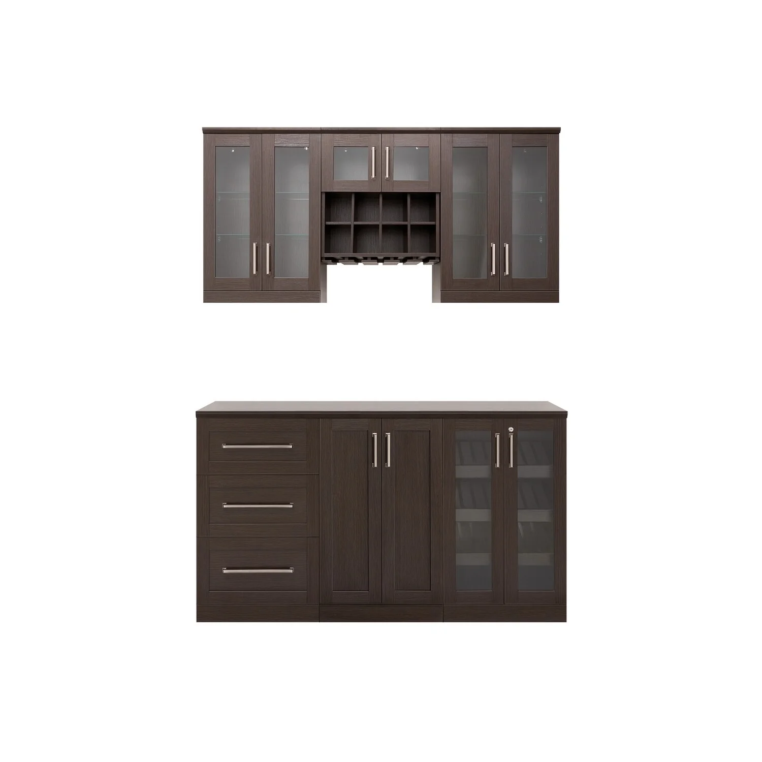 NewAge Products Home Bar 7-Piece Cabinet Set