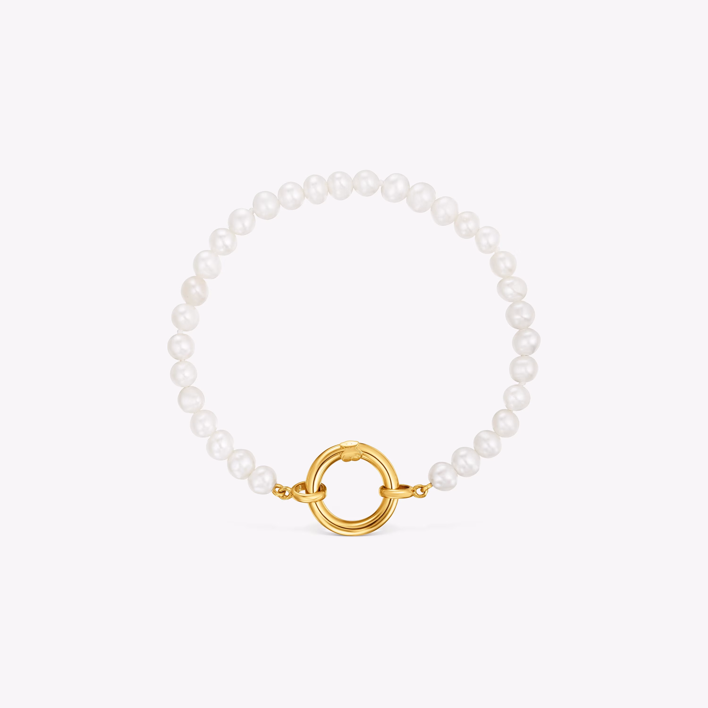 Pulsera con perlas cultivadas y baño de oro de 18 kt sobre plata Hold