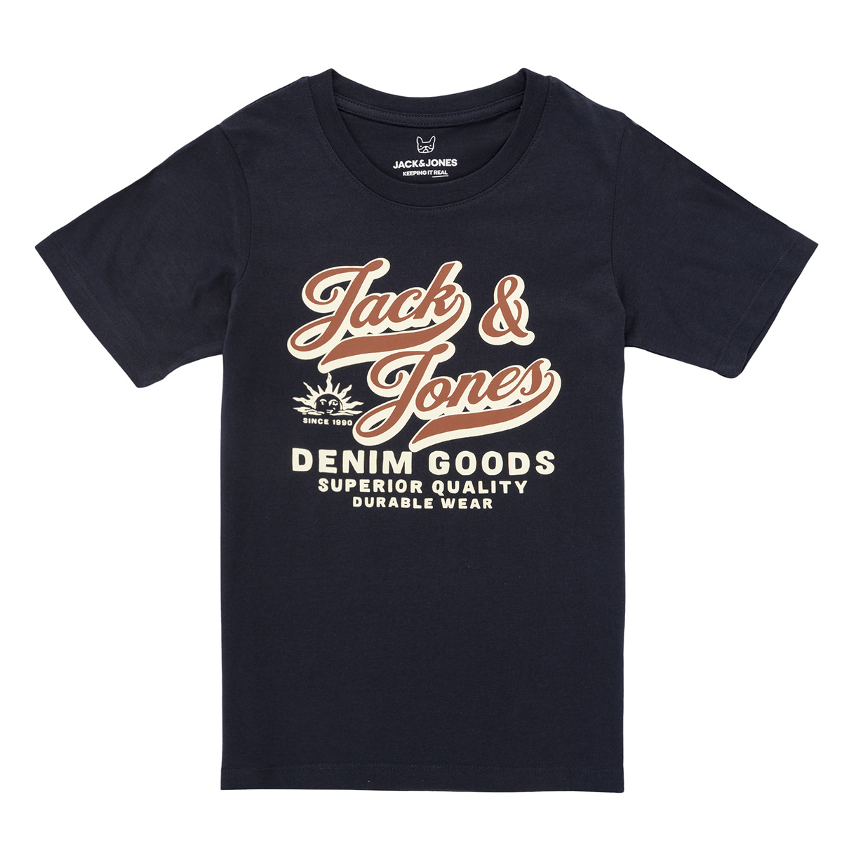 Jack & Jones - JJELOGO TEE SS ONECK - Marine