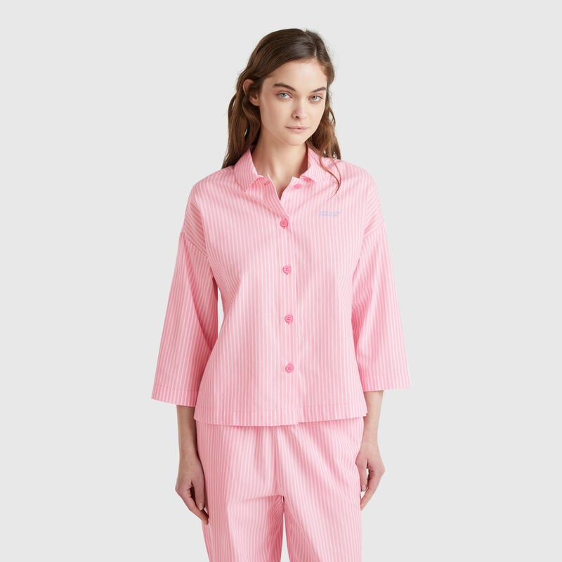 Vertical striped pyjama jacket