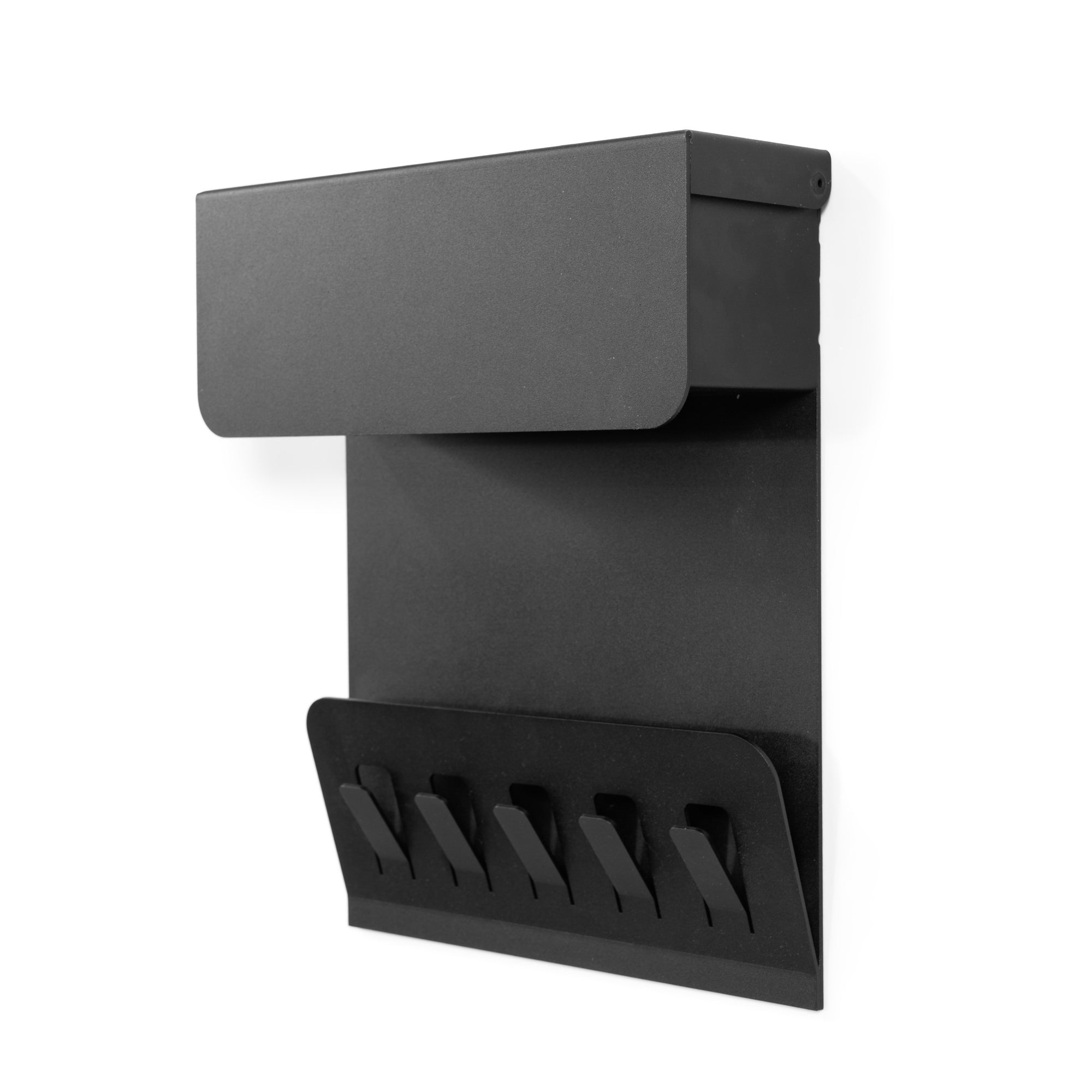 Spinder Design Kapstok Keeper - Zwart - 5 haken - opbergvak