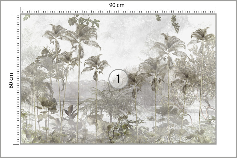Fototapeta Do Salonu Tropikalny Las Abstrakcja 90x60cm