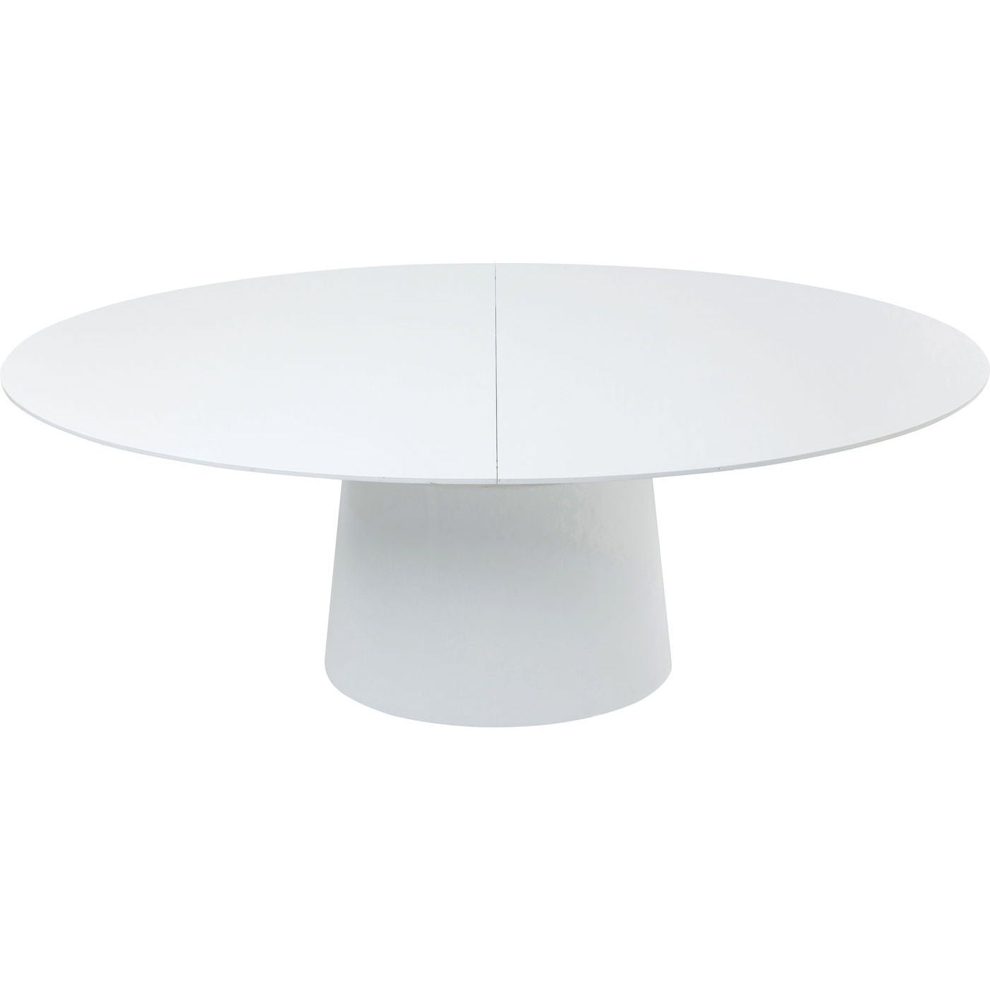 Uitschuifbare eettafel Benvenuto ovaal mat wit Kare Design