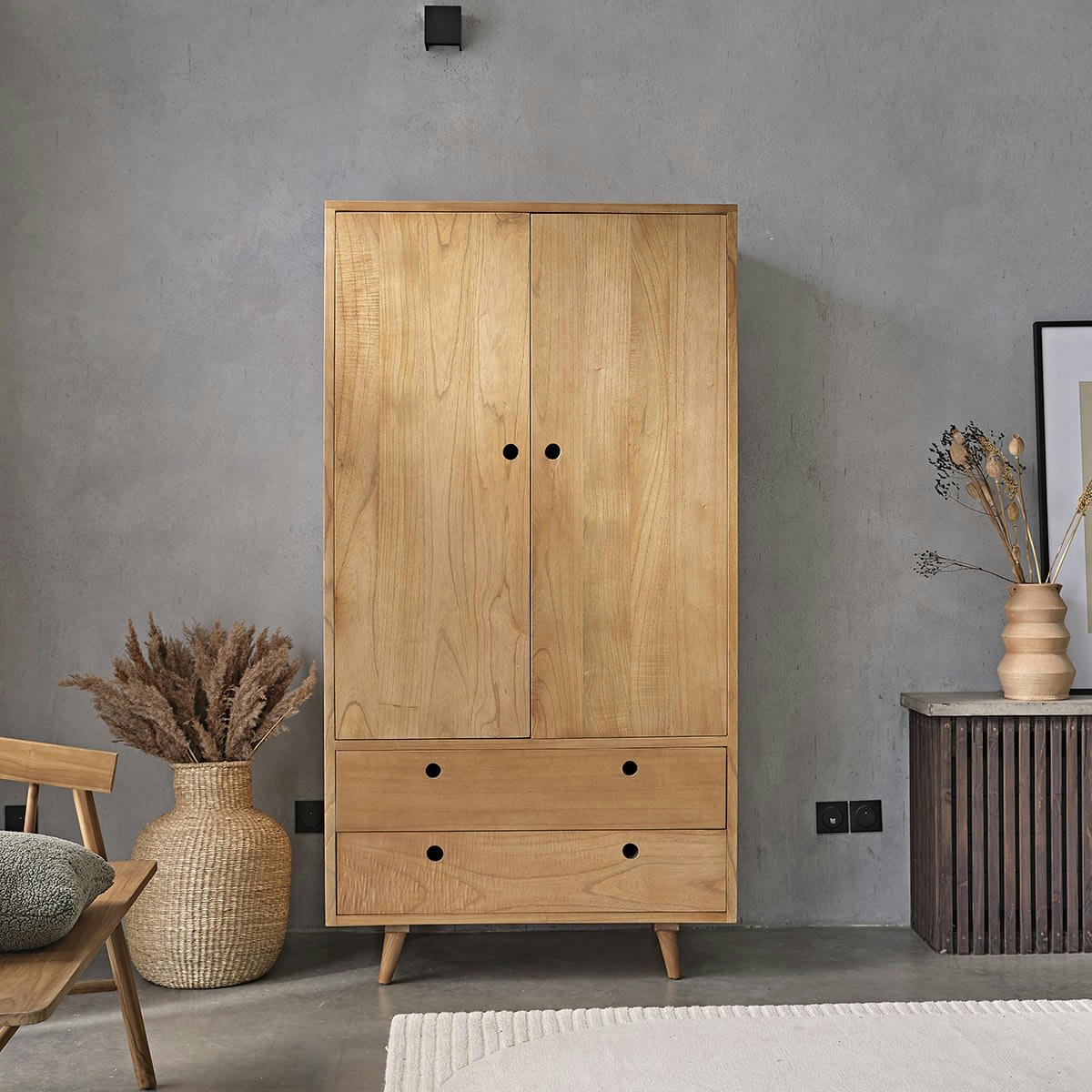 OSLO - Armoire en mindi massif