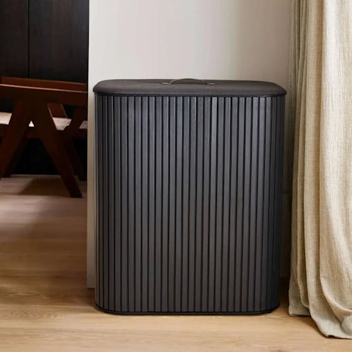 Joseph Joseph Tota Twin Luxe 90L Laundry Separation Basket Black