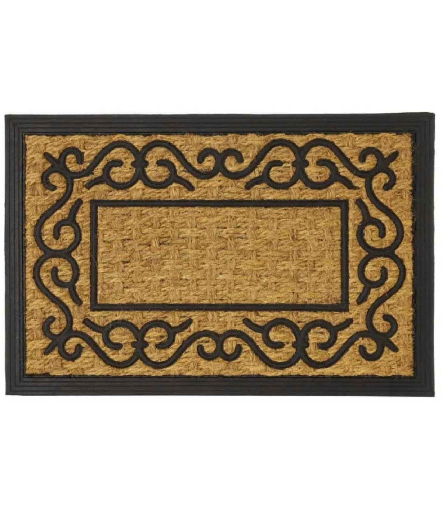 ORLA - Paillasson en caoutchouc et fibres de coco 60x40cm