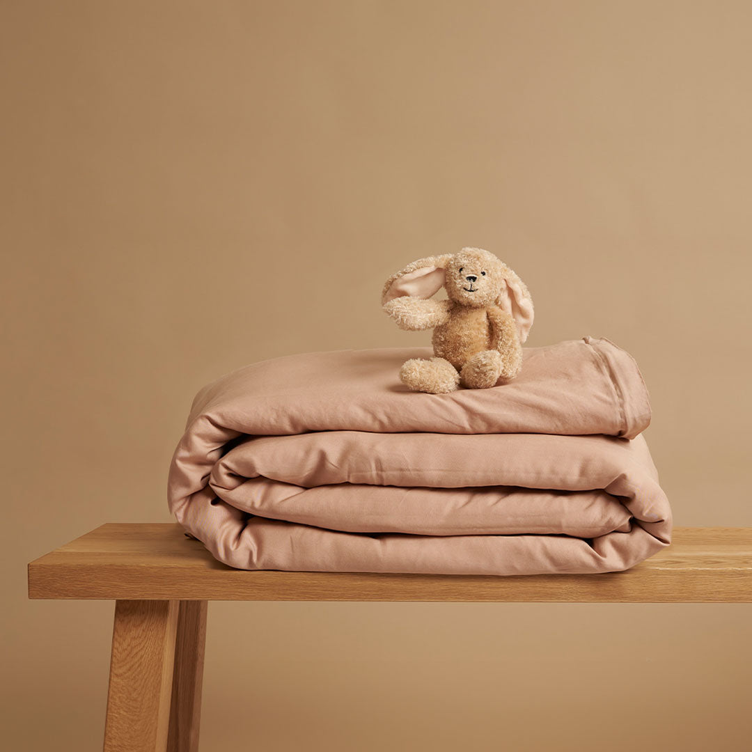 Coco & Cici - Tencel Twill Dekbedovertrek 120 x 150 cm - 1 Persoons Beddengoed - Kinderbeddengoed - Lyocell - Hypoallergeen & Extra Zacht - Peach