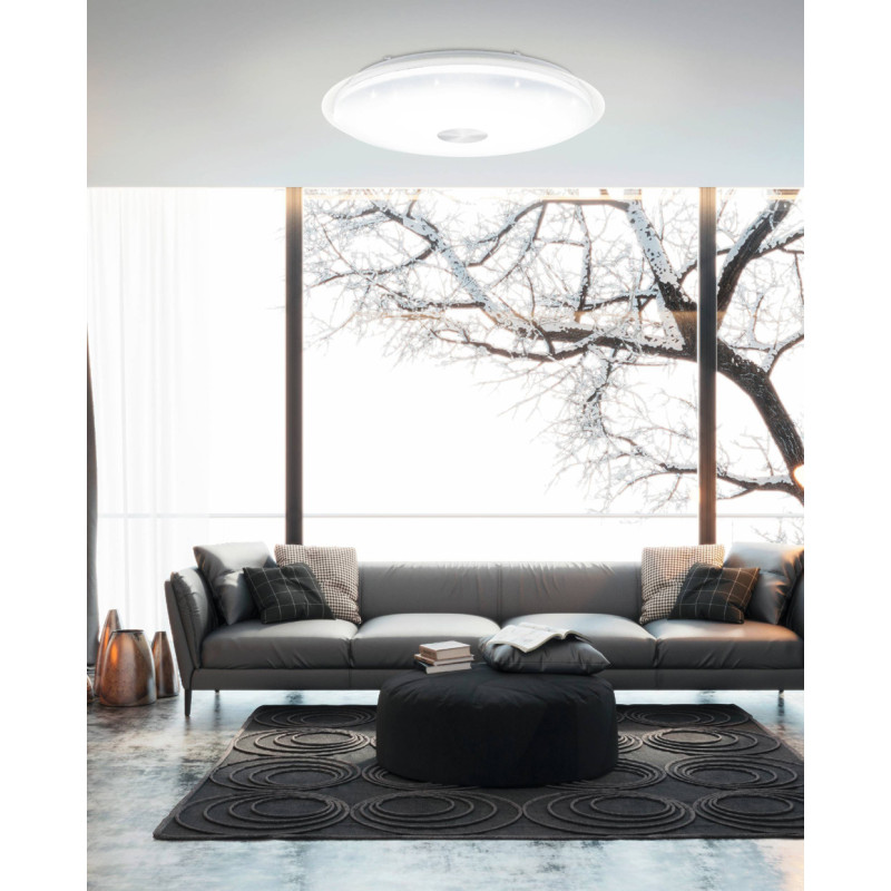 Plafonnier LED Lanciano 1 blanc dimmable Ø 56 cm 33 W EGLO