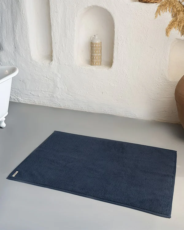 Willow Bath Mat - Navy