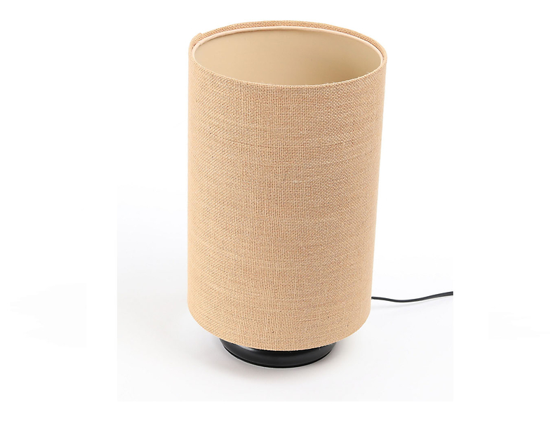 Lampa stołowa Boho tkaninowa beżowa