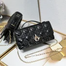 c Dior Lacquer Leather Shoulder Bag