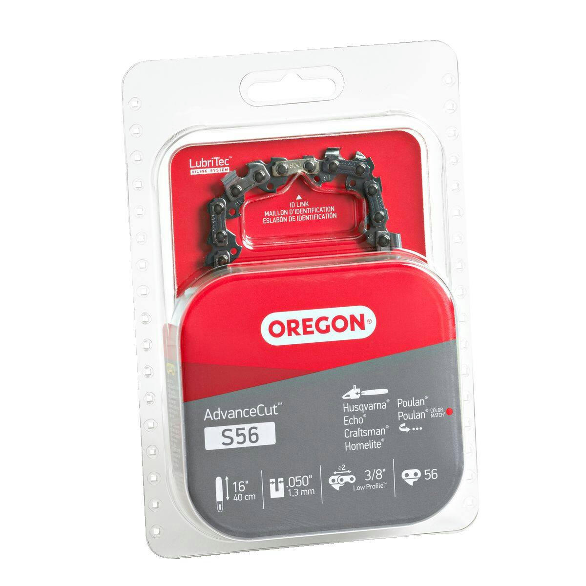 Oregon S56 AdvanceCut Replacement Chainsaw Chain, Fits Various Brands & Models, 16-in