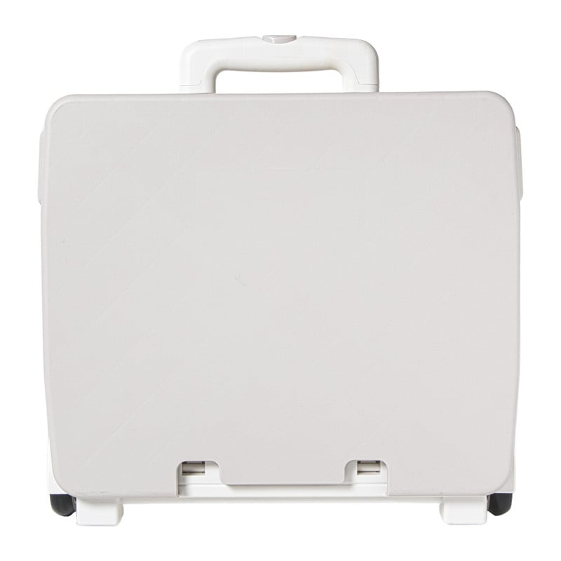 Inklapbare boodschappentrolley - wit - 38x37x33 cm