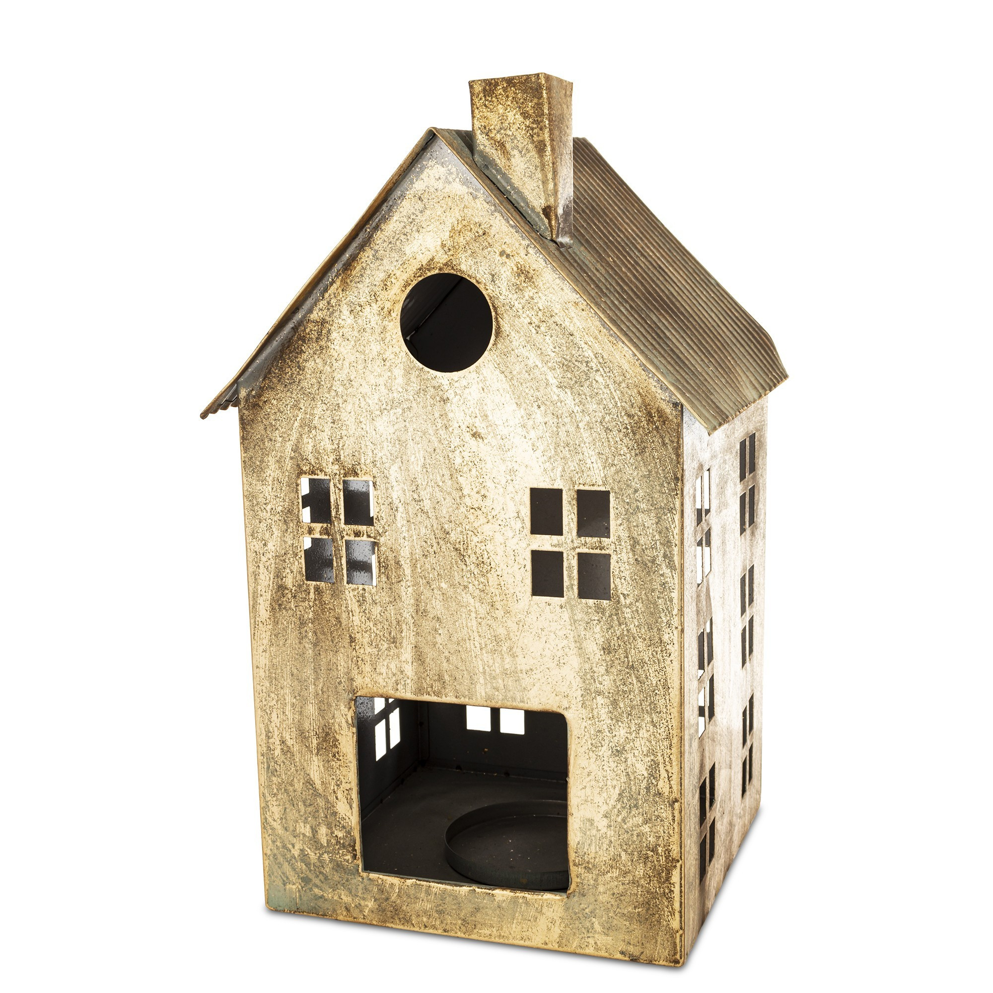 Dekoracja - metalowy domek 36x21x21 cm KEKERE square