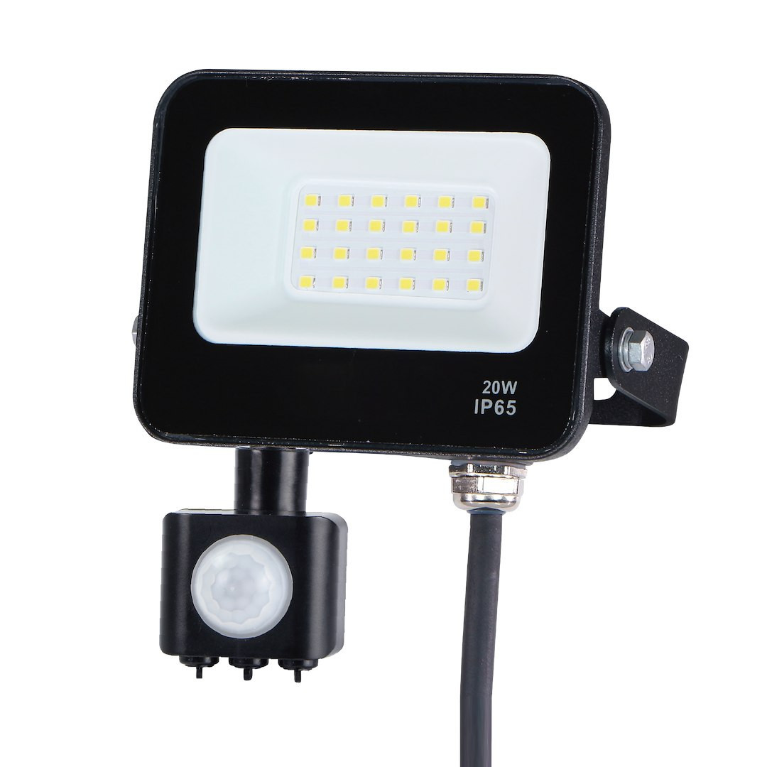 Naświetlacz EKN z czujnikiem czarny LED 20W 1800lm 4000K IP65 Eko-Light