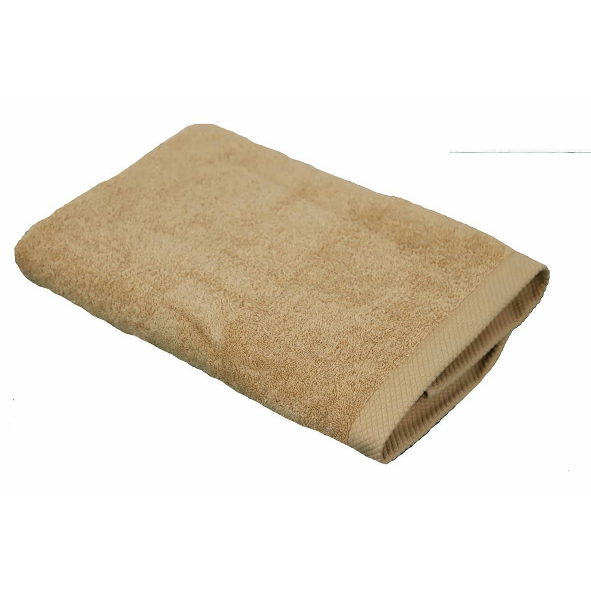 SERVIETTE ESSENTIELLE - Serviette de toilette éponge en coton beige clair 50x100 cm