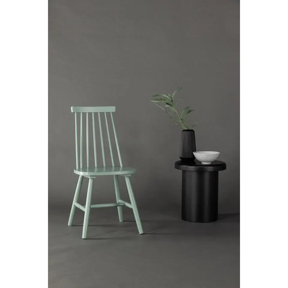 Nest living Willa Houten Eetkamerstoel Groen