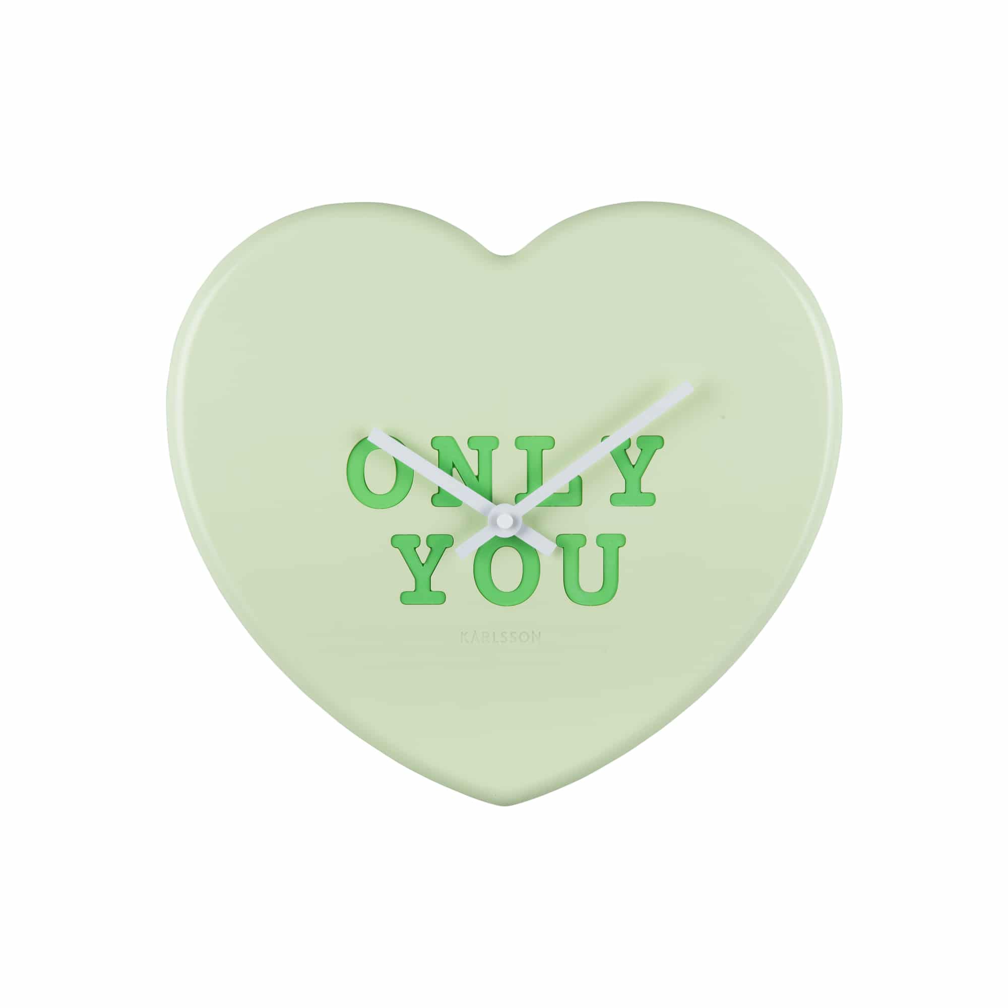 Karlsson wandklok Heart Candy - groen - 30x6.2x27cm