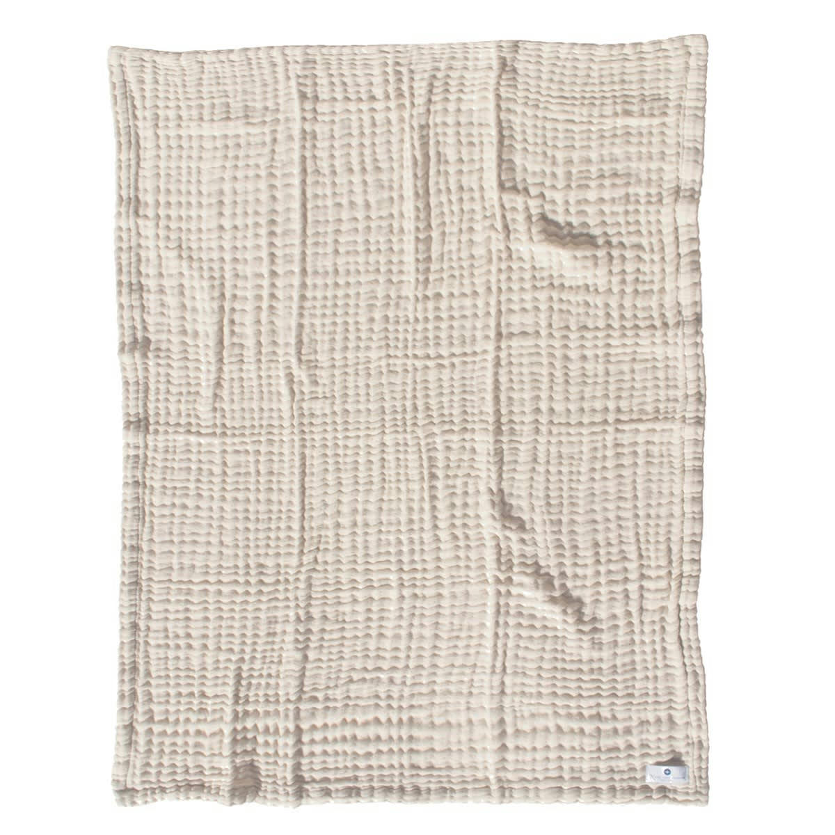 - Couverture mousseline bebe coton ivoire 80x80 cm