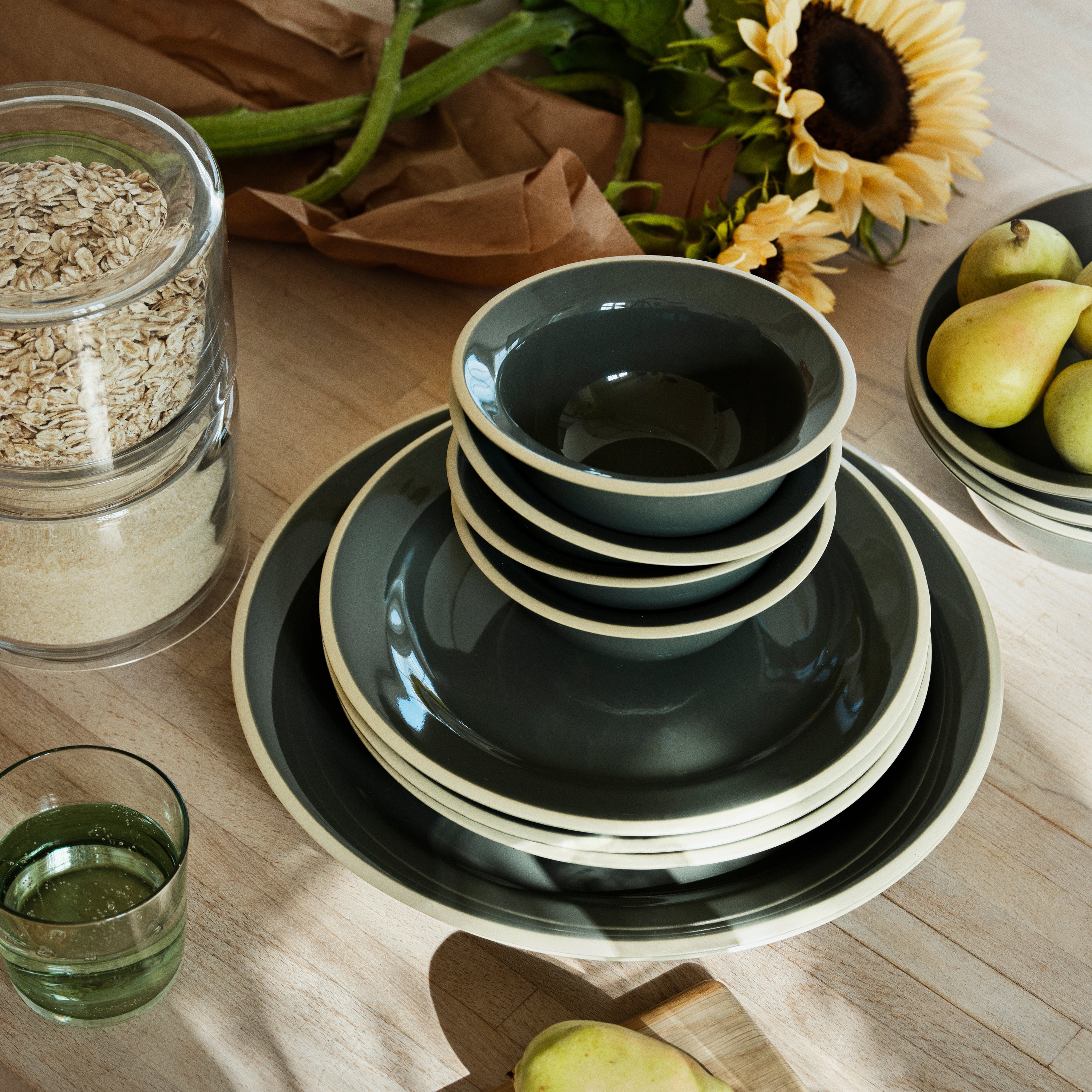 Broste Copenhagen Taverna Serviesset 12-delig - Groen