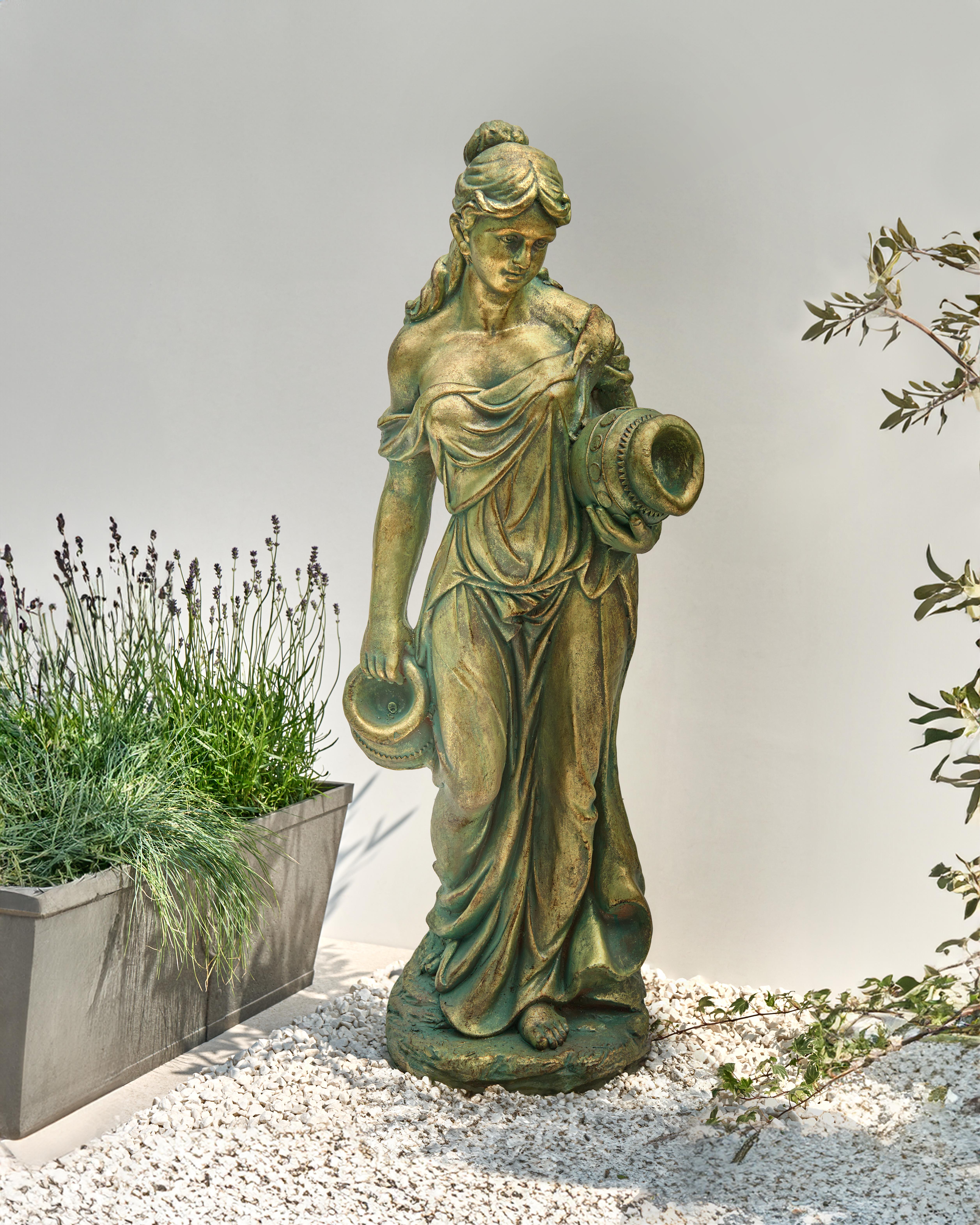 Garden Statue TRYPOLIS Woman Green