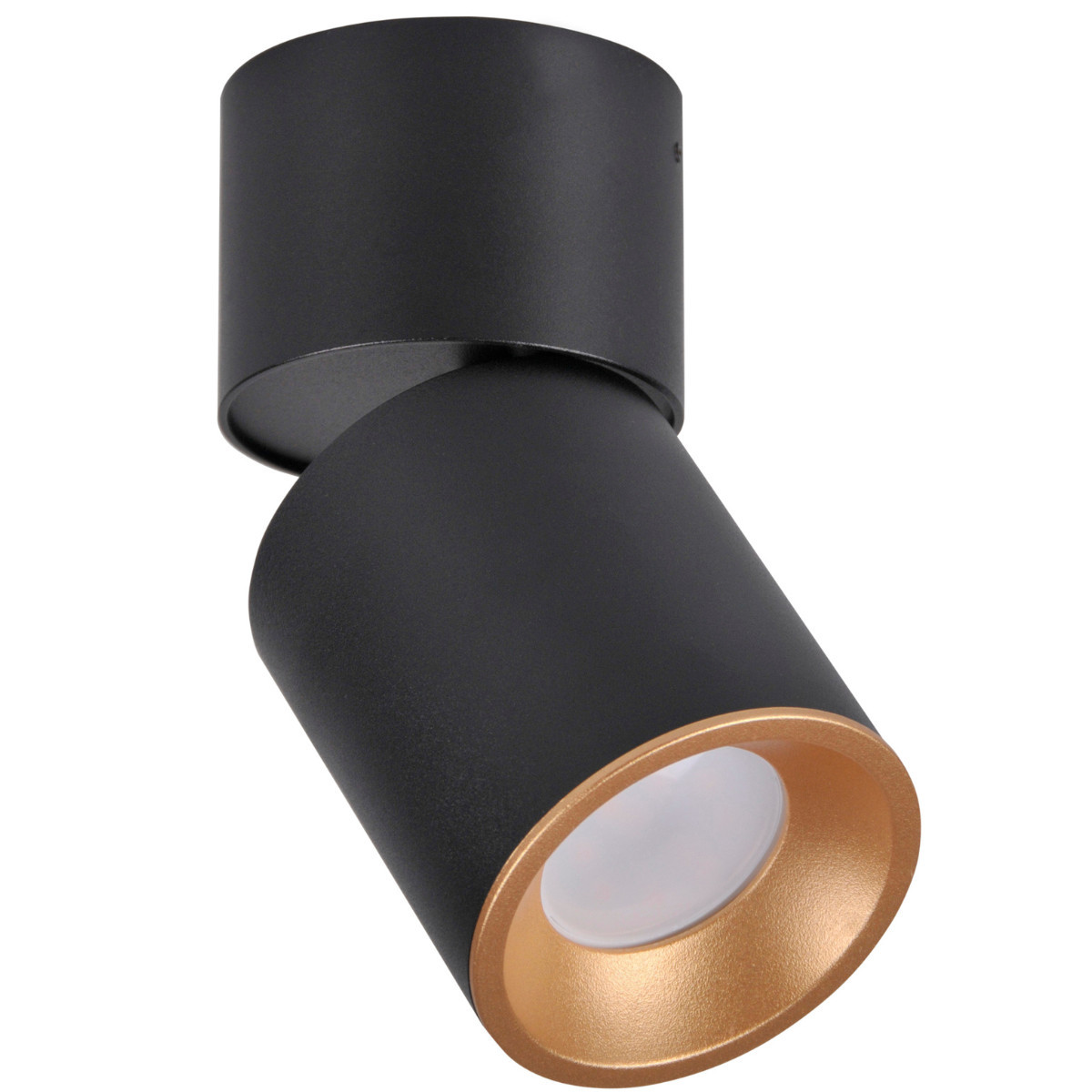 Spot okrągły czarno-złoty NIXA 1xGU10x10W wym:17x8,2x8,2cm IP20 Polux