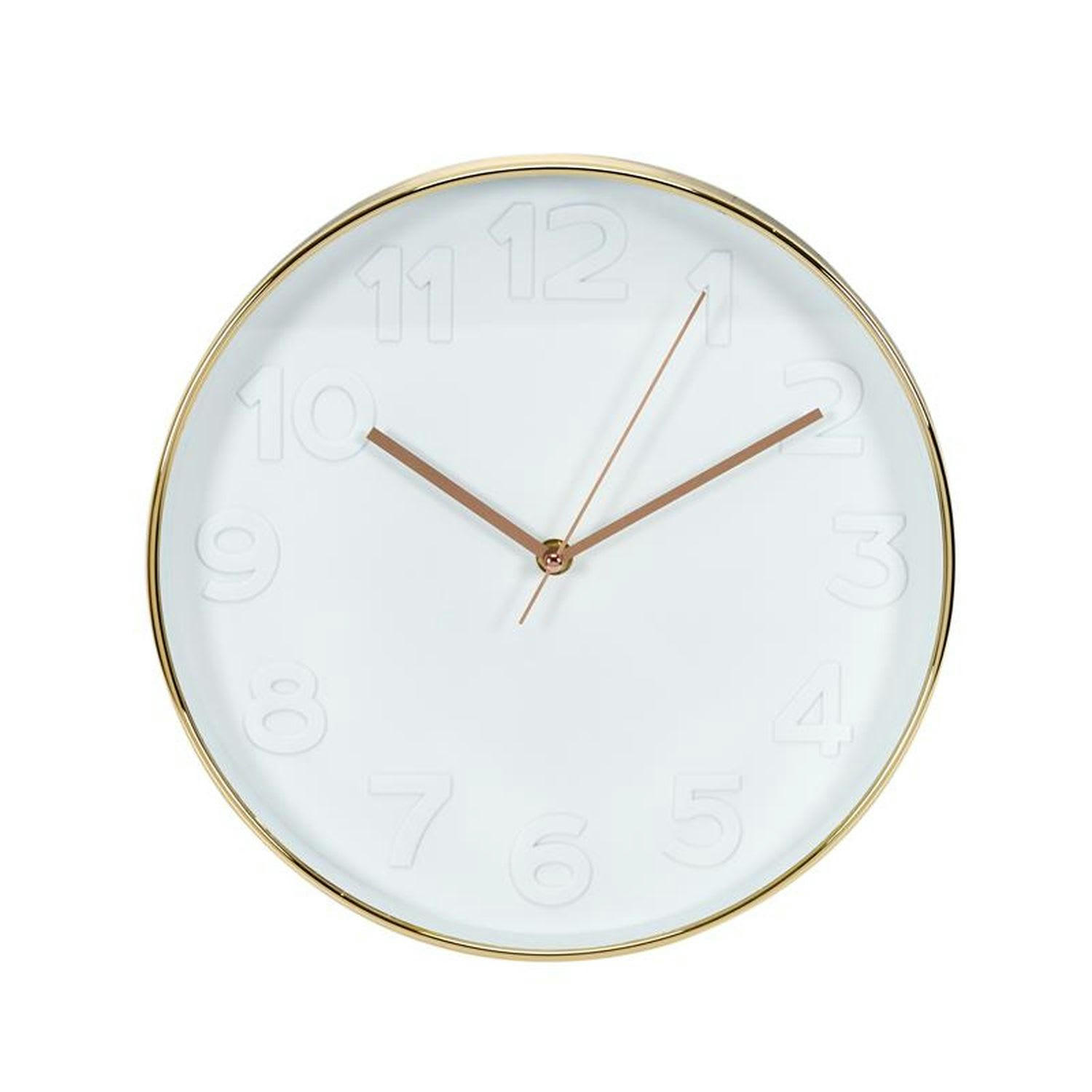 - Horloge ronde deco diam. 30,5 cm blanc