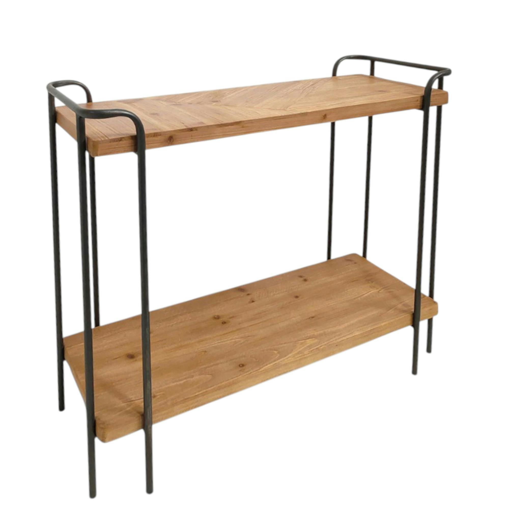 Console 2 niveau en bois clair ATELIER