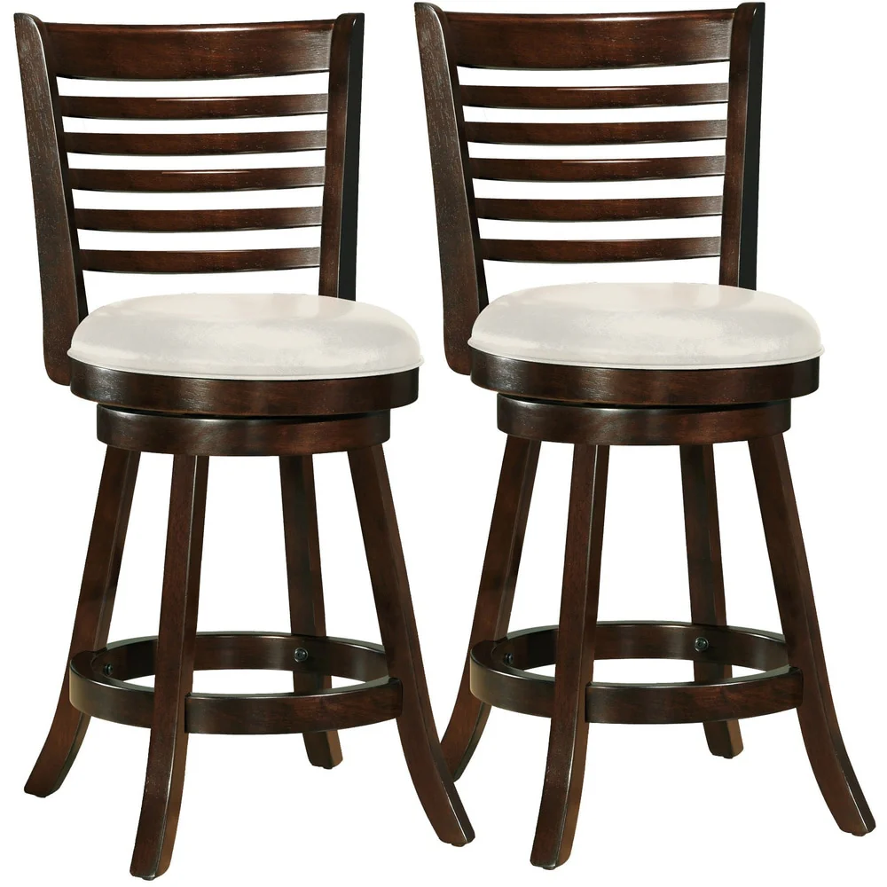 Willa Swivel Counter Stool with Cushioned Seat(Set of 2)