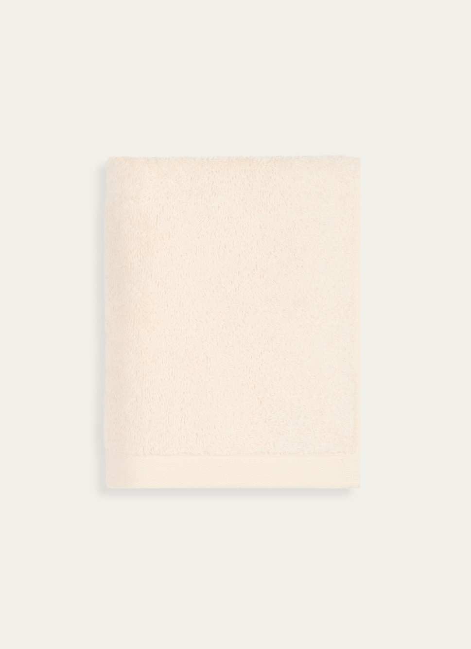 SERVIETTE DE TOILETTE EN COTON ET SOIE AGNES ECRU