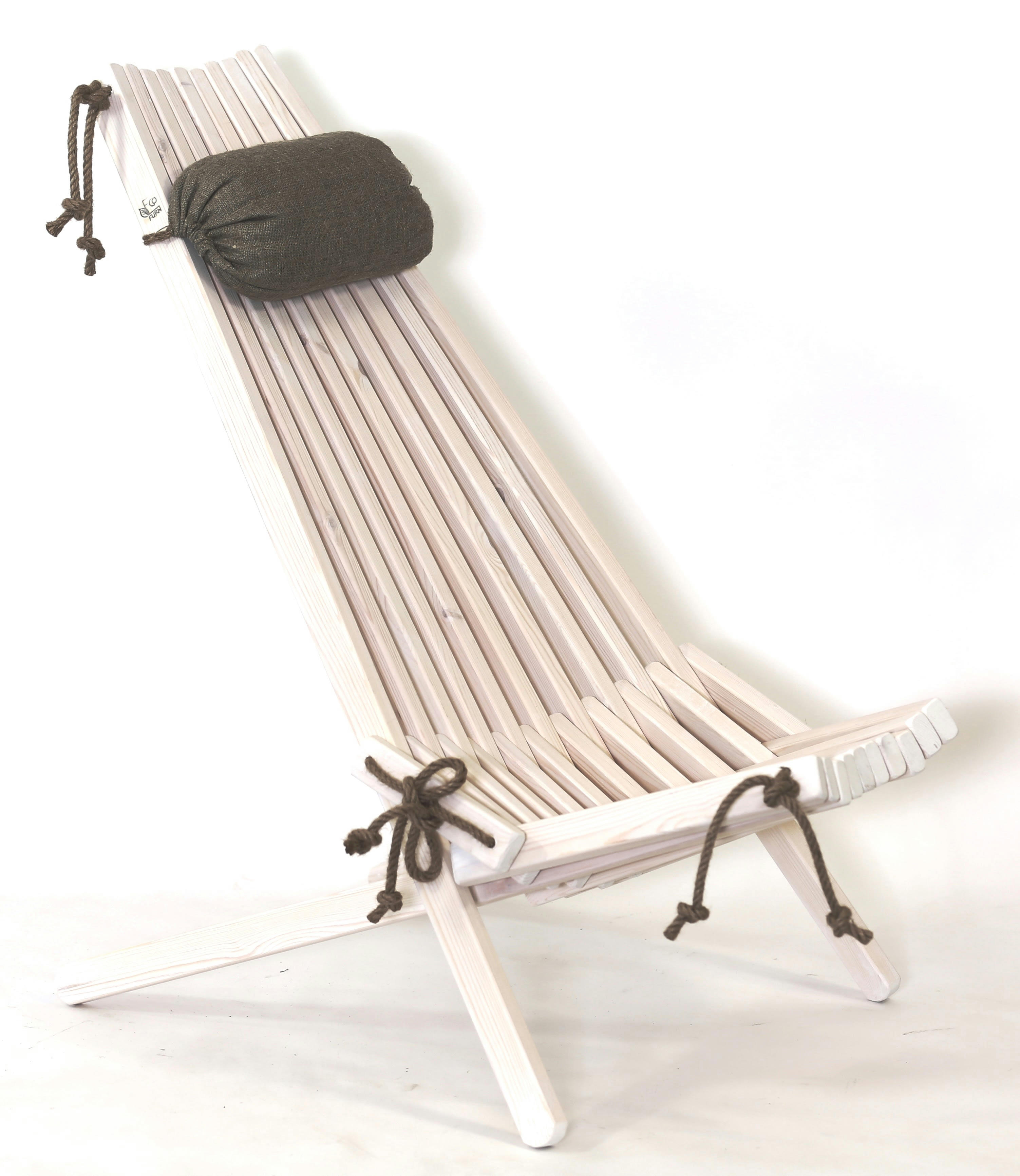 ECOCHAIR - Chilienne eco avec coussin pin - blanc, huilé