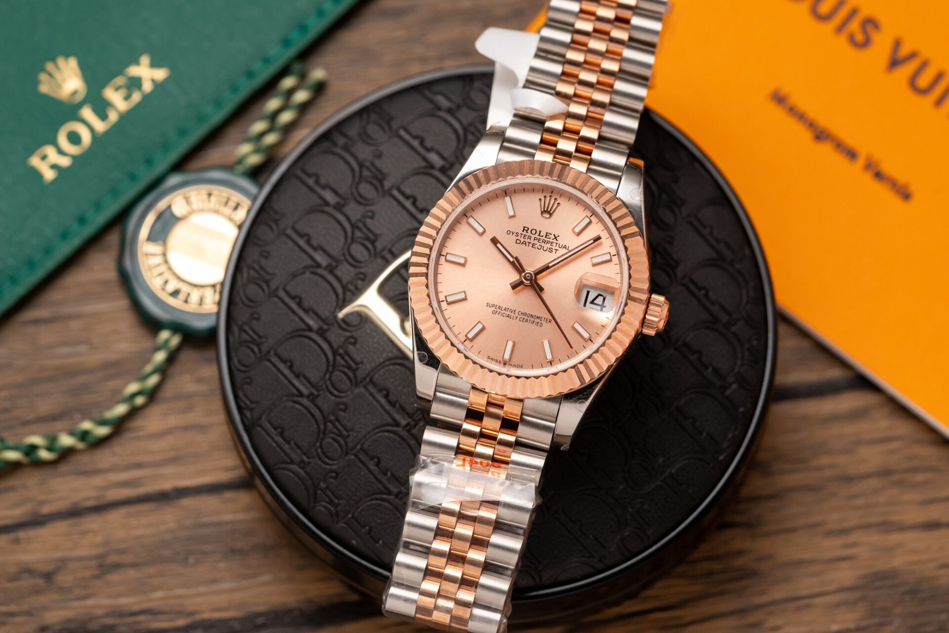Rolex Datejust SS/RG Plated Pink Dial 31mm Jub Super Clone