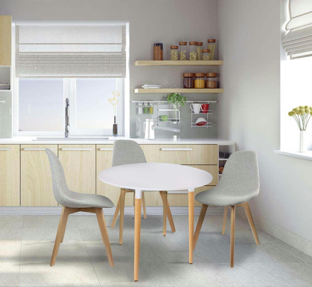 - Table repas ronde 76 cm scandi