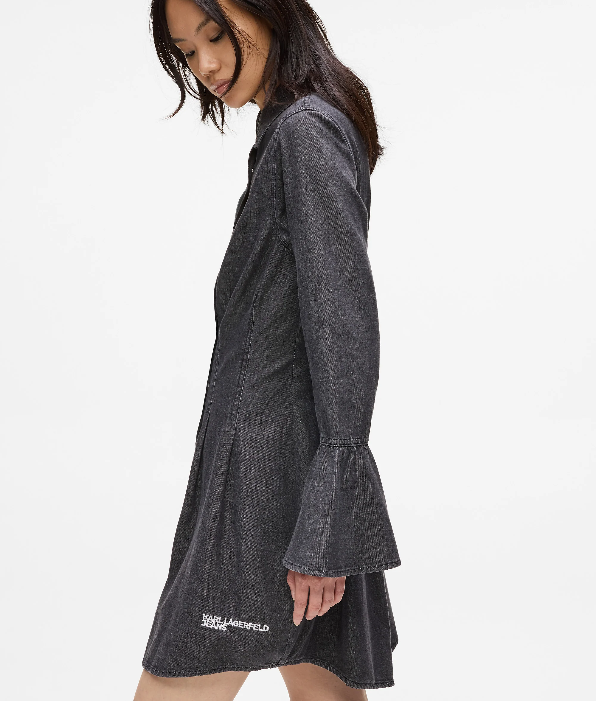 Robe en denim évasée