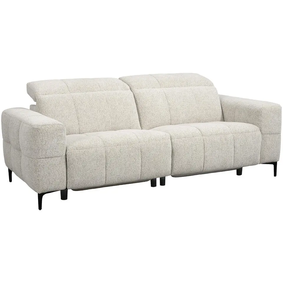 Bank Maeve elektrisch verstelbaar 3-zits - lichtgrijs