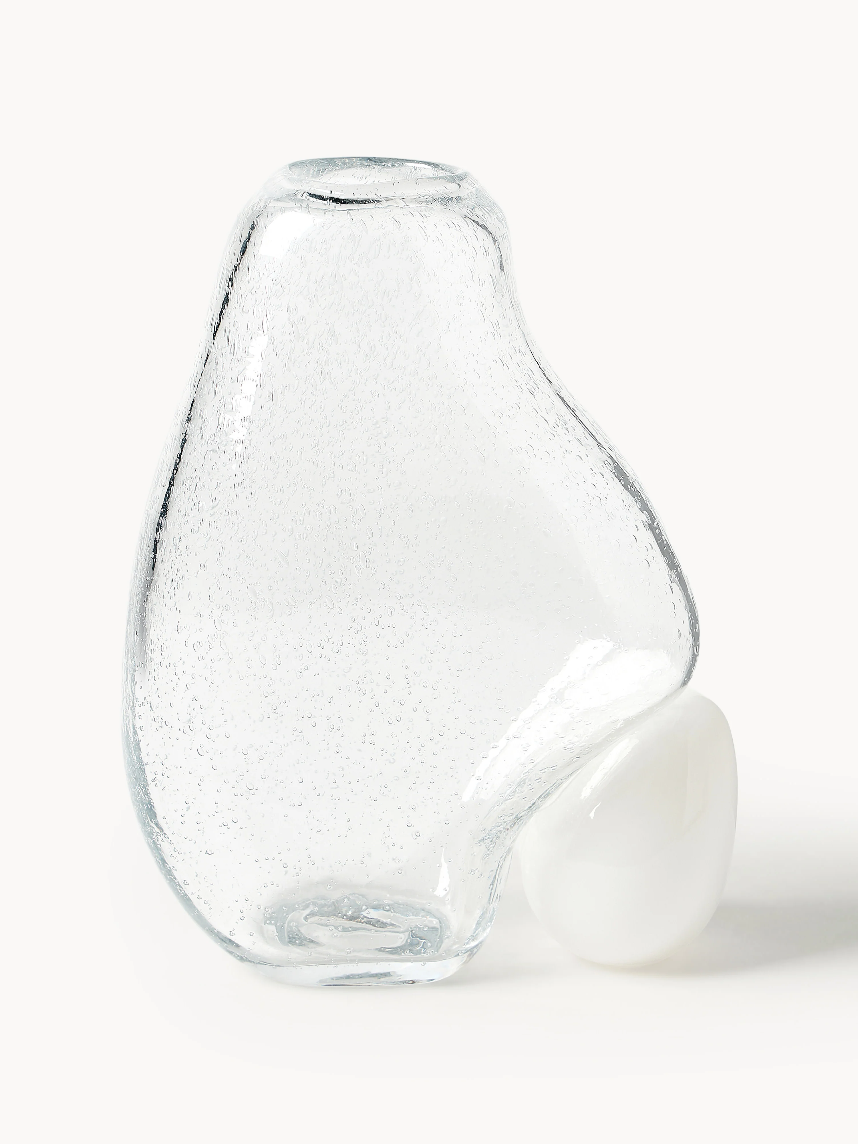 Glas-Vase Nicky mit Luftbläschen, H 30 cm