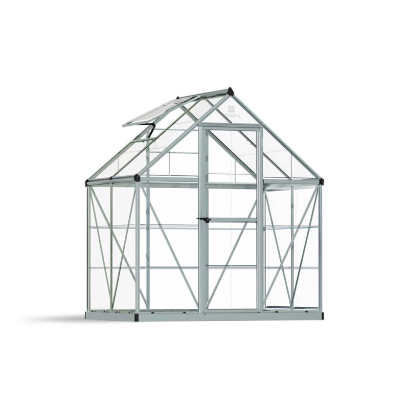 Serre en polycarbonate Harmony argentée 2,2 m² CANOPIA