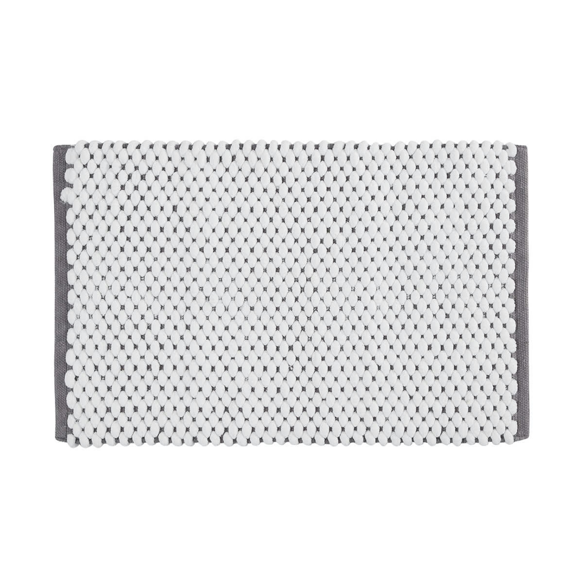 SOFT CHAIN - Tapis de bain et descente de lit  ardoise 70x120 cm