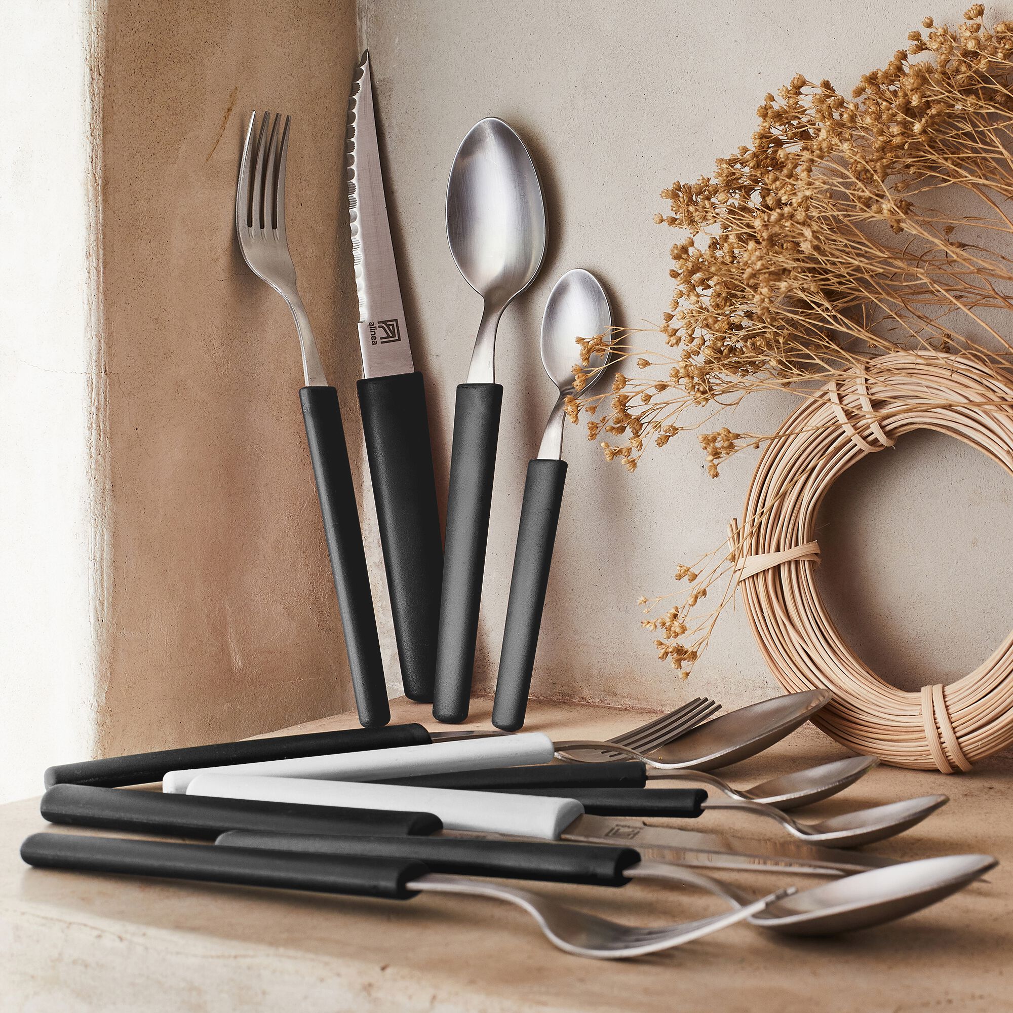 LINE - Cuillère en inox - beige roucas