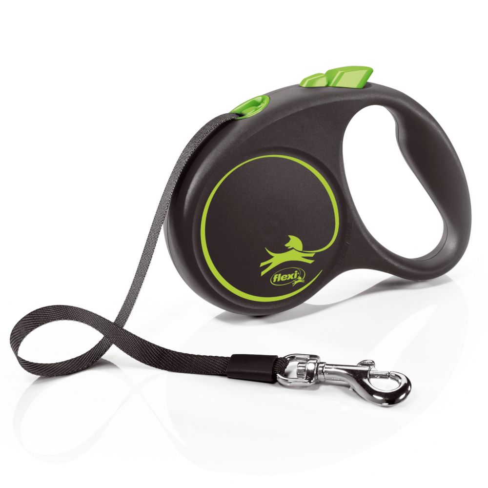 flexi Black Design Harness Leash - Green - 5m
