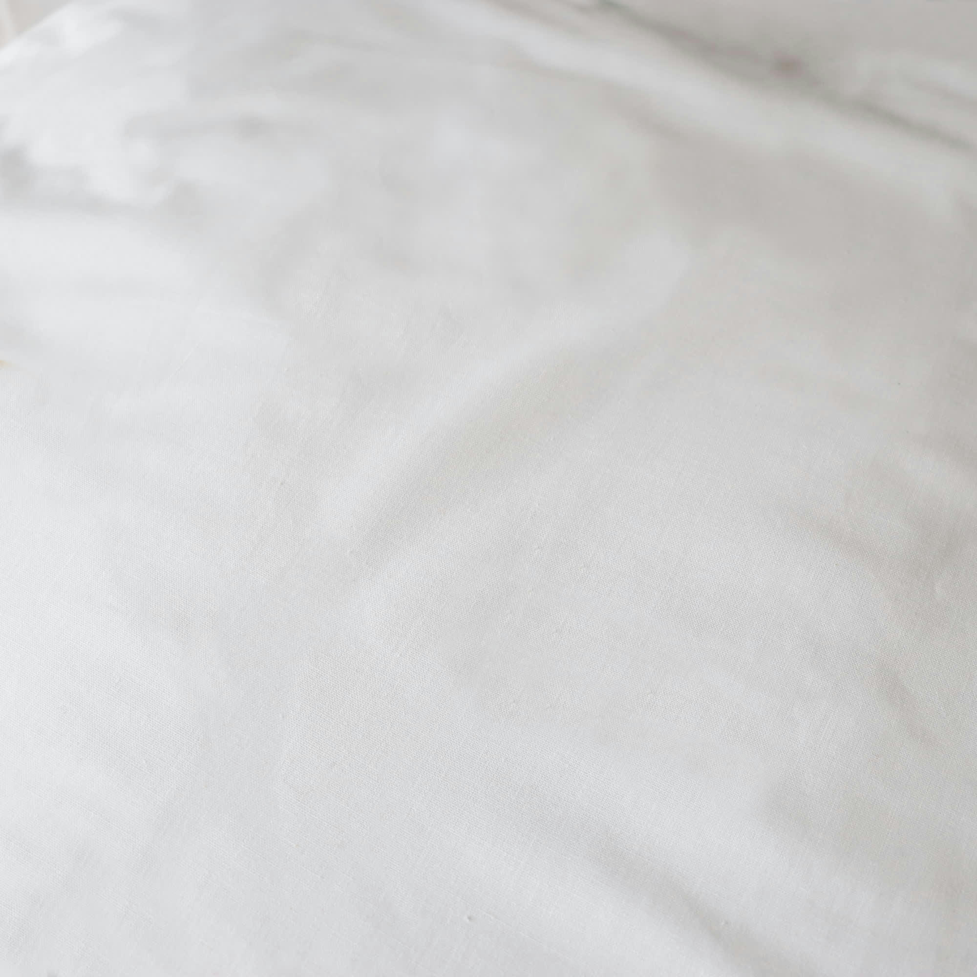 PLISSÉ TENDANCE - Drap-housse uni percale BIO Craie 90x190/200cm - Bonnet 30cm