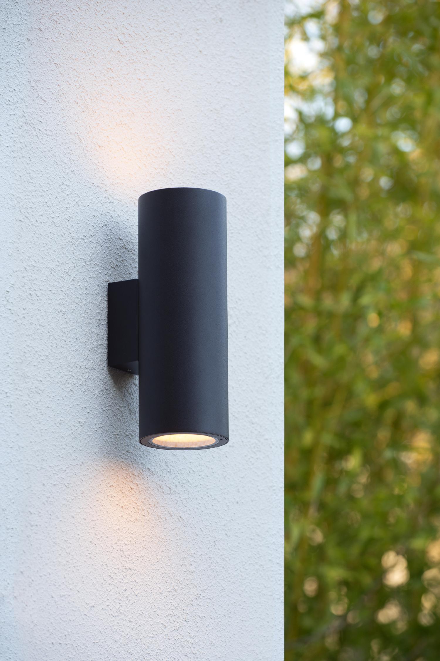 Lucide wandspot VOLANTIS - 2xE27 - Zwart