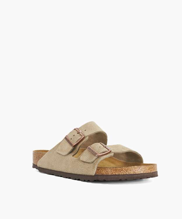 Arizona Sfb Men Taupe - Suede Buckle-Detail Sandals