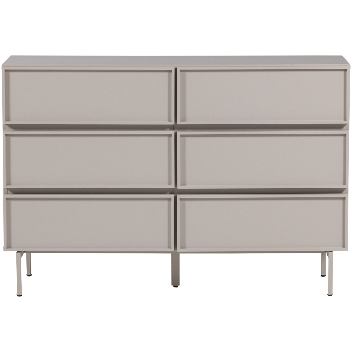 WOOOD ladekast 6 lades Tours - Melamine/MDF - Zand - 80x120x42